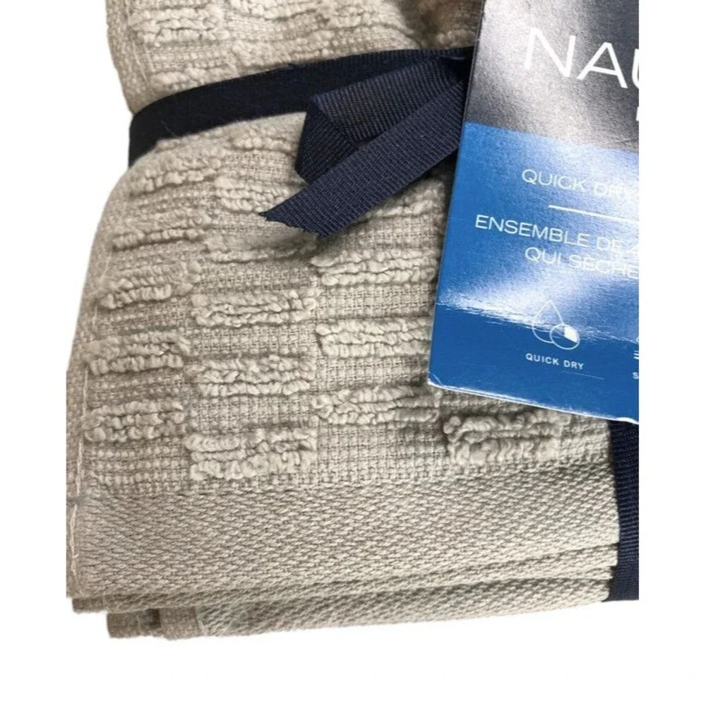 Nautica Facecloths Washcloths Soft Cotton Gray 13x13